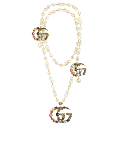 Gucci GG Long Pearl Necklace, front view