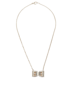 Gucci Buckle Necklace, Brass, Silver, 2*