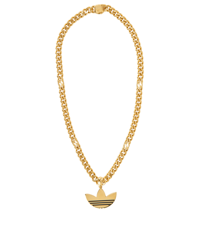 Gucci x Adidas Gourmette Trefoil Pendant Necklace, front view