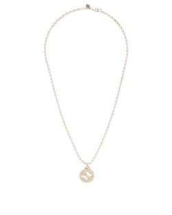 Gucci Interlocking GG Beaded Necklace, Silver 925, 1*