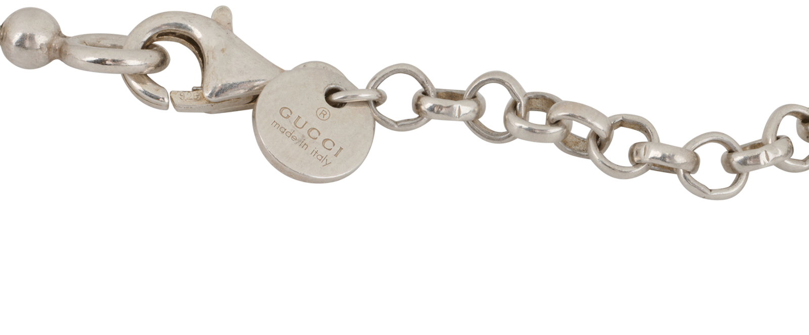 Gucci Interlocking GG Beaded Necklace, &pound;160, Jewellery, Silver, Silver, Other view