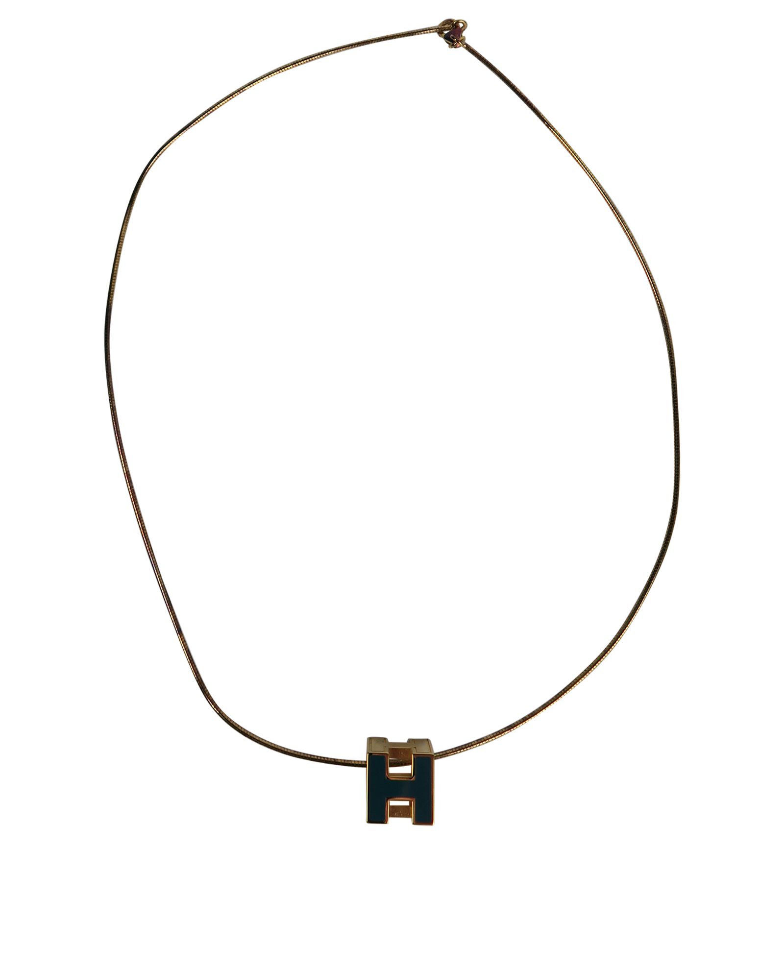 Hermes h deals cube necklace