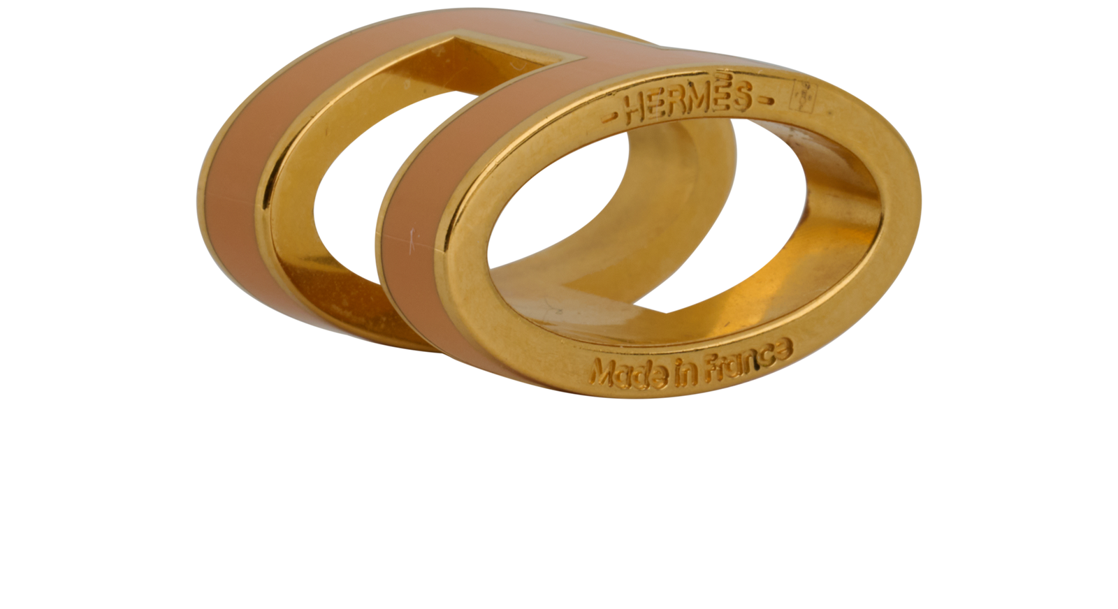 Hermes H Pendant Charm, &pound;150, Jewellery, Gold/Orange, Enamel Coated Ceramic, Other view