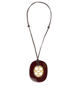 Hermes Lift Pendant, Horn, Burgundy/Taupe, MIV, B, 2*