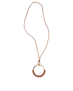 Hermes Grand Loop Necklace, Leather/Brass, Brown, MIF, DB/B, 3*