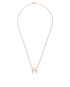 Hermes Pop H Necklace, &pound;220, Jewellery, Cream/Rose Gold, Enamel Coated Ceramic, Front view