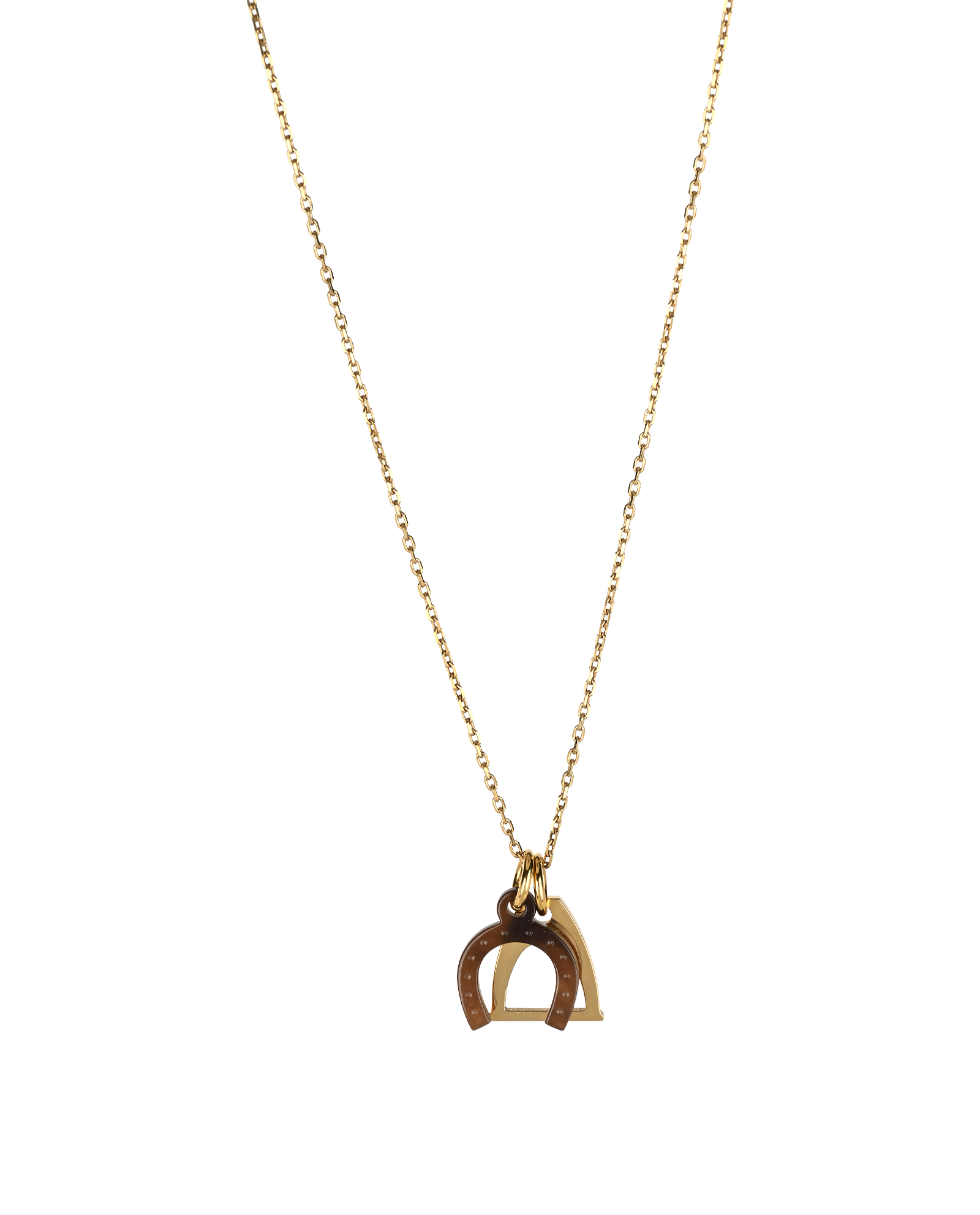 Hermes Buffalo Horn Amulette Equestre Necklace, &pound;210, Jewellery, Gold, Brass, Other view