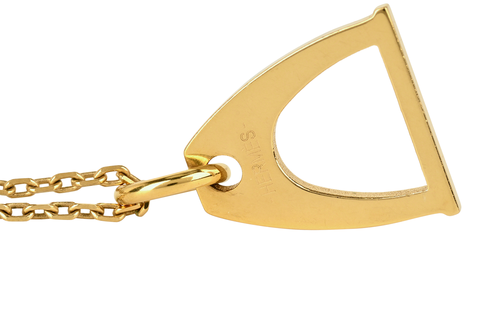 Hermes Buffalo Horn Amulette Equestre Necklace, &pound;210, Jewellery, Gold, Brass, Other view