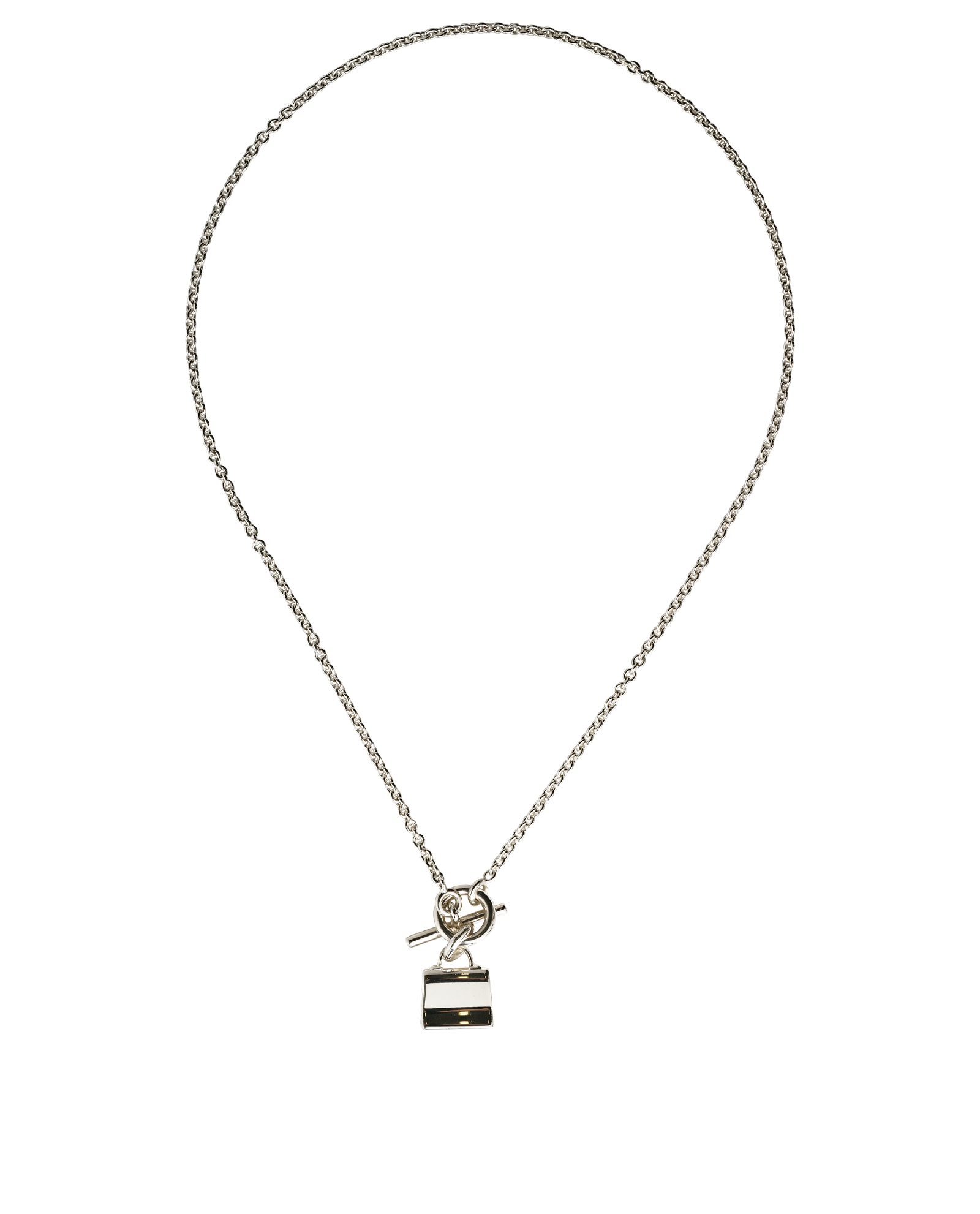 Hermes Amulettes Birkin Pendant, &pound;350, Jewellery, Silver, Sterling Silver, Back view