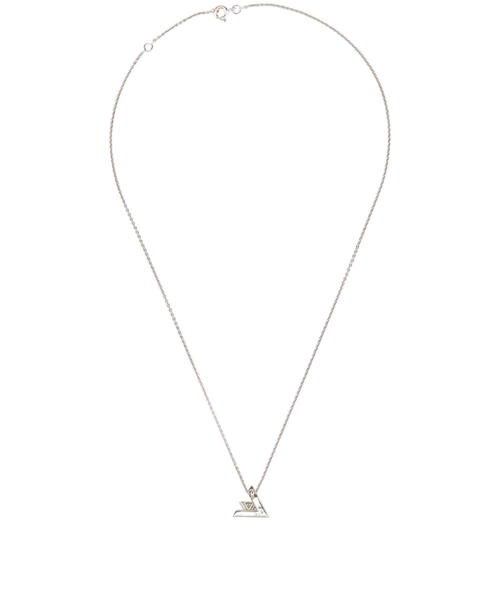 Louis Vuitton Volt One Small Pendant, &pound;1,600, Jewellery, Silver, White Gold, Back view