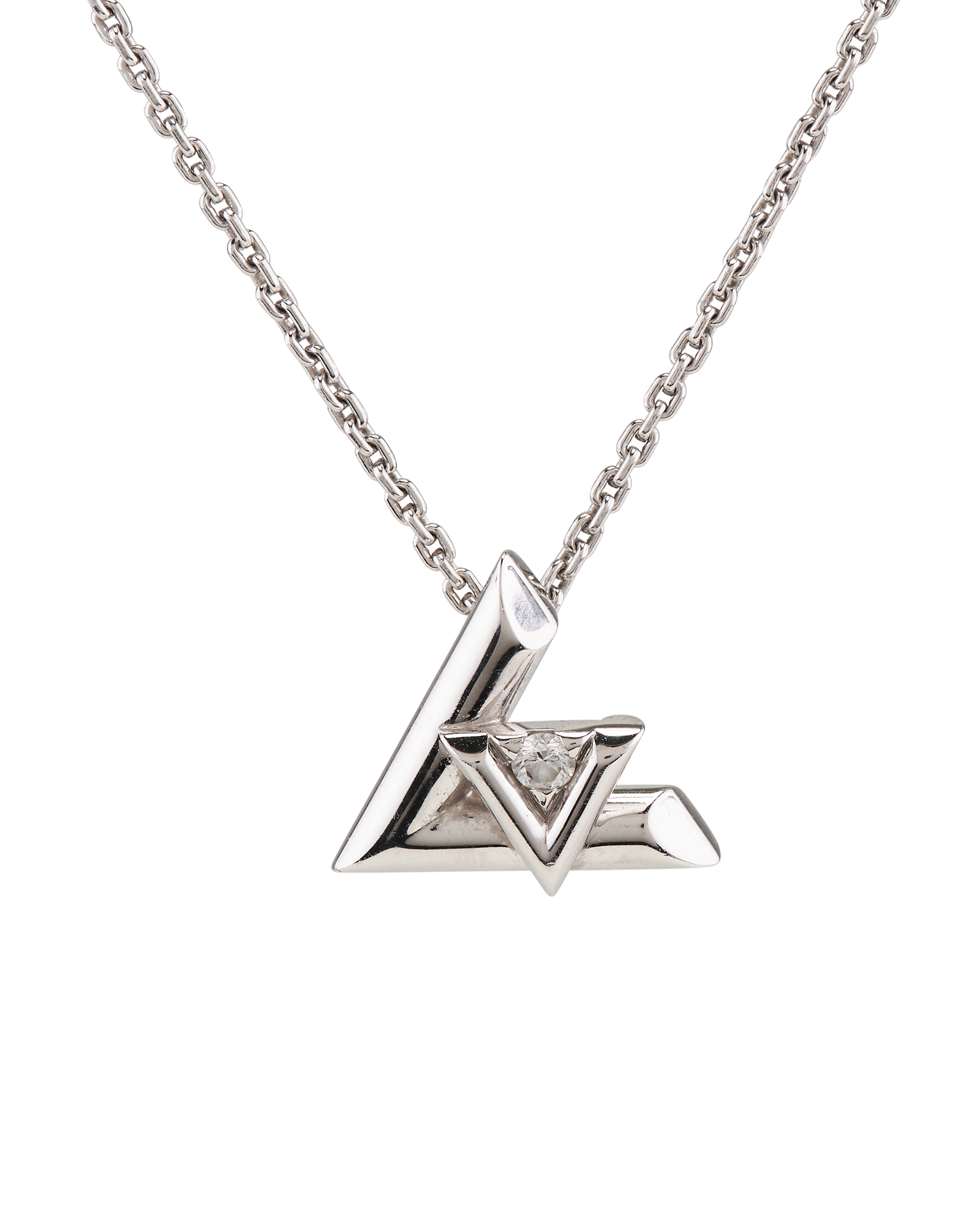 Louis Vuitton Volt One Small Pendant, &pound;1,600, Jewellery, Silver, White Gold, Other view