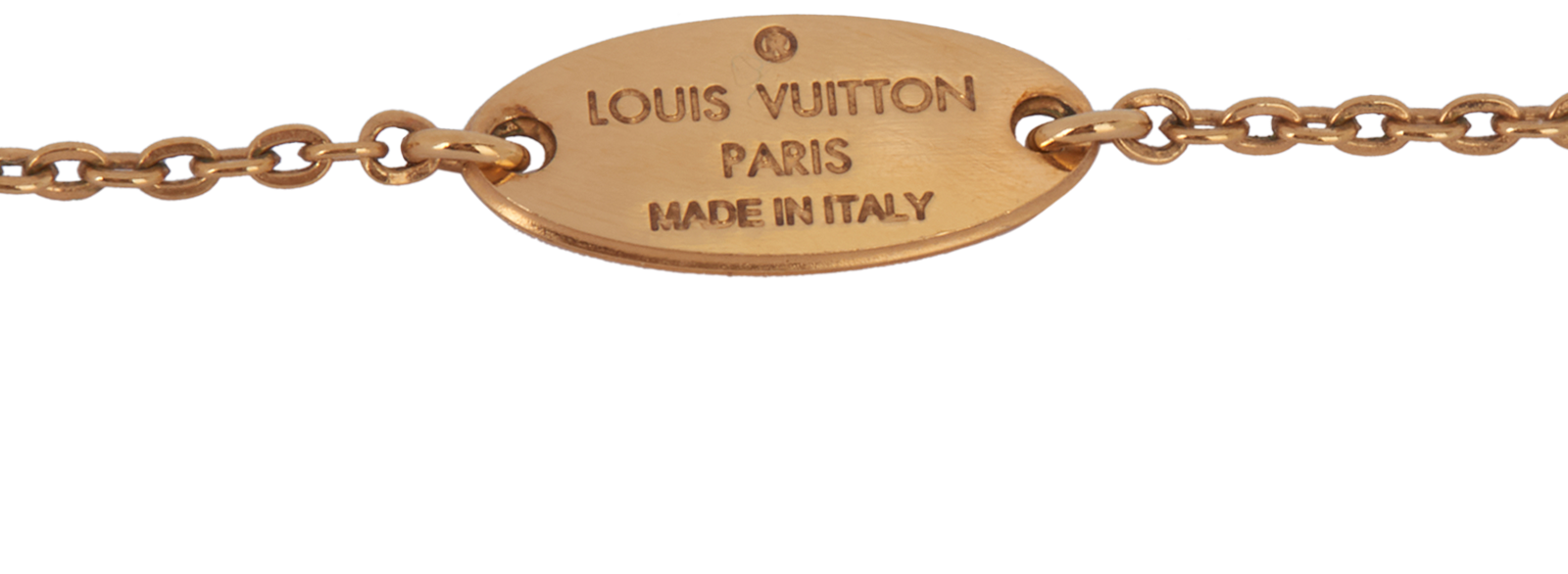 Louis Vuitton Nanogram Tags Necklace, &pound;320, Jewellery, Gold/Silver, Brass, Other view