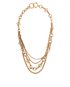 Louis Vuitton Layered Chain Necklace, £180, Jewellery, Gold, Brass, Front view
