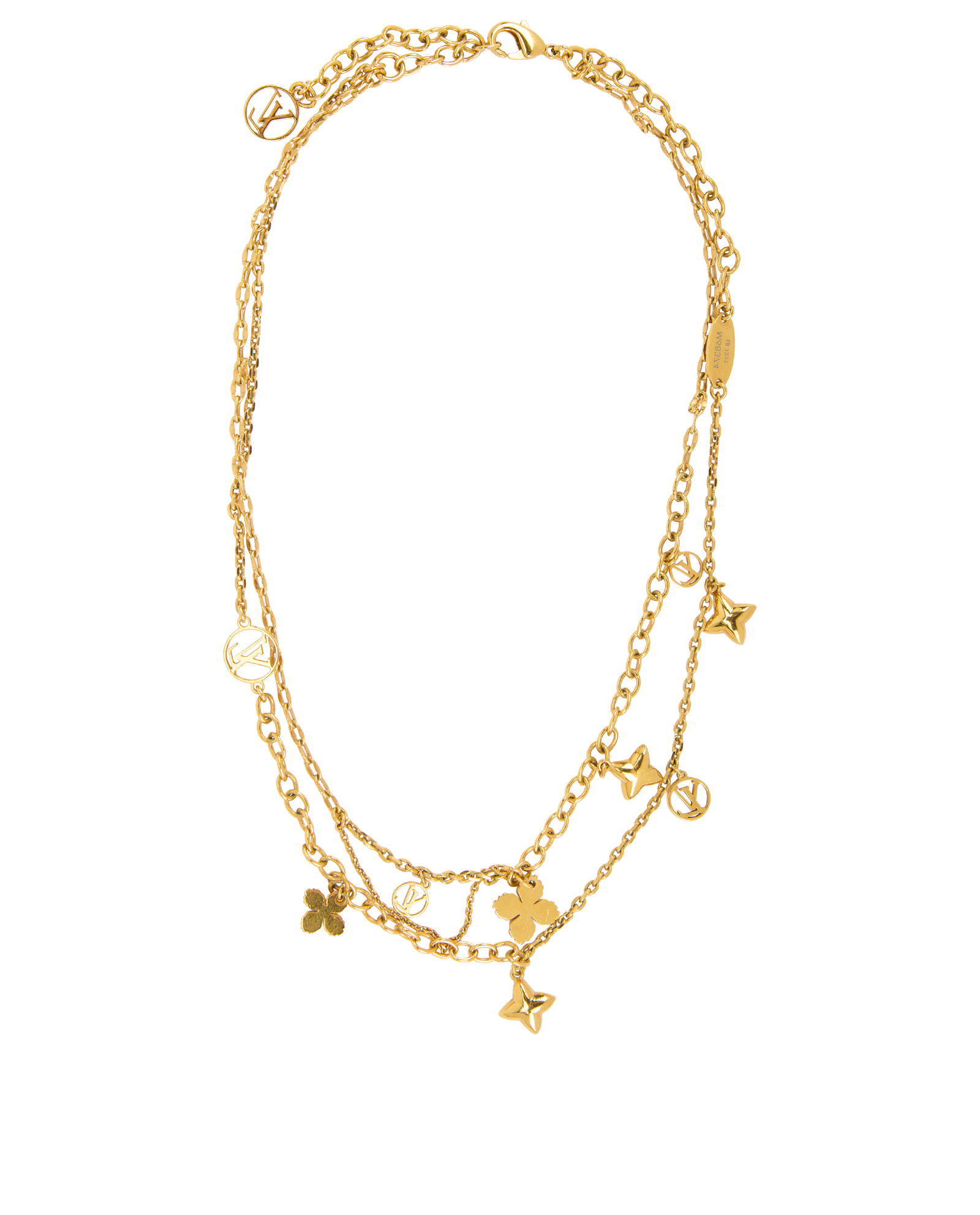 Louis Vuitton Blooming Flower Necklace, &pound;250, Jewellery, Gold, Brass, Back view