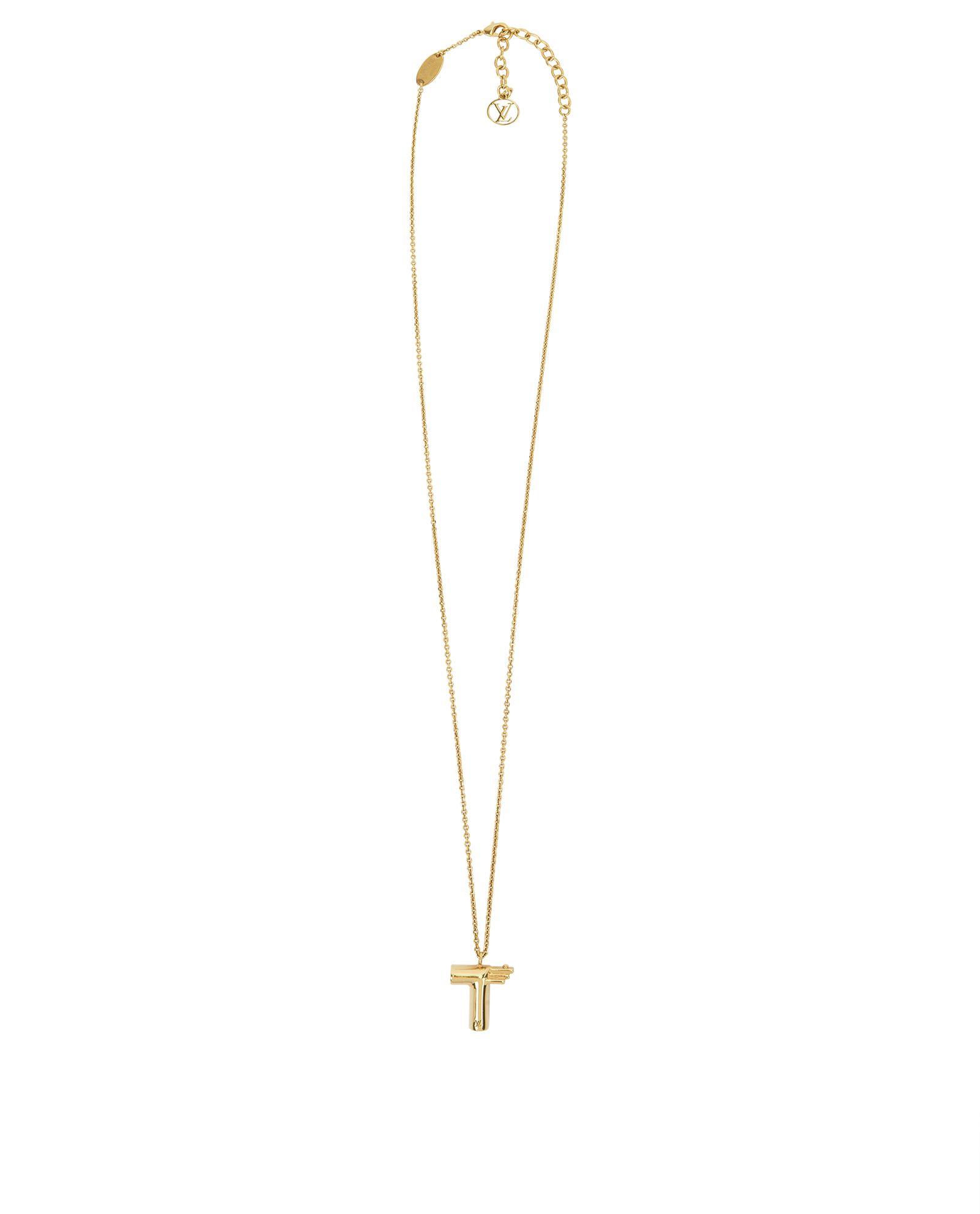 Louis Vuitton LV & Me T Letter Necklace, Necklaces - Designer