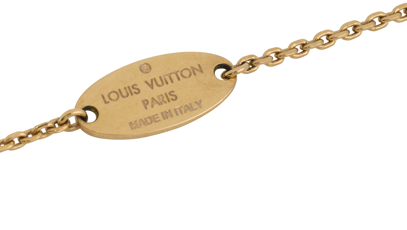 Louis Vuitton Nanogram Necklace, &pound;290, Jewellery, Gold, Brass, Other view