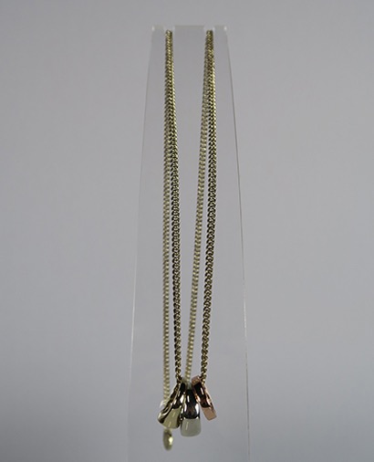 Mulberry Love and Peace Ring Necklace, front view