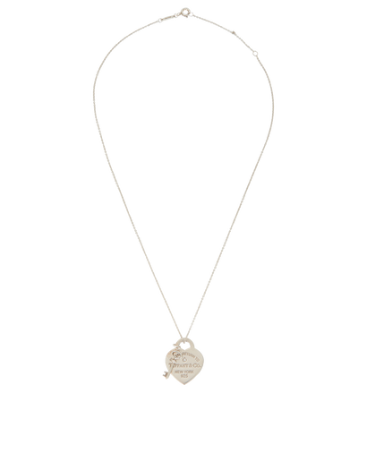 Tiffany RTT Heart Tag & Key Necklace, front view