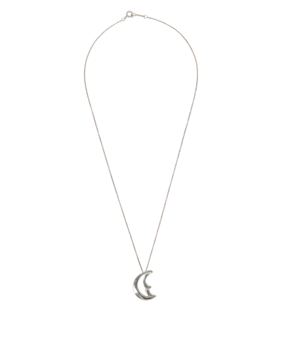 Tiffany & Co Paloma Picasso Crescent Moon Necklace, &pound;140, Jewellery, Silver, Sterling Silver, Front view