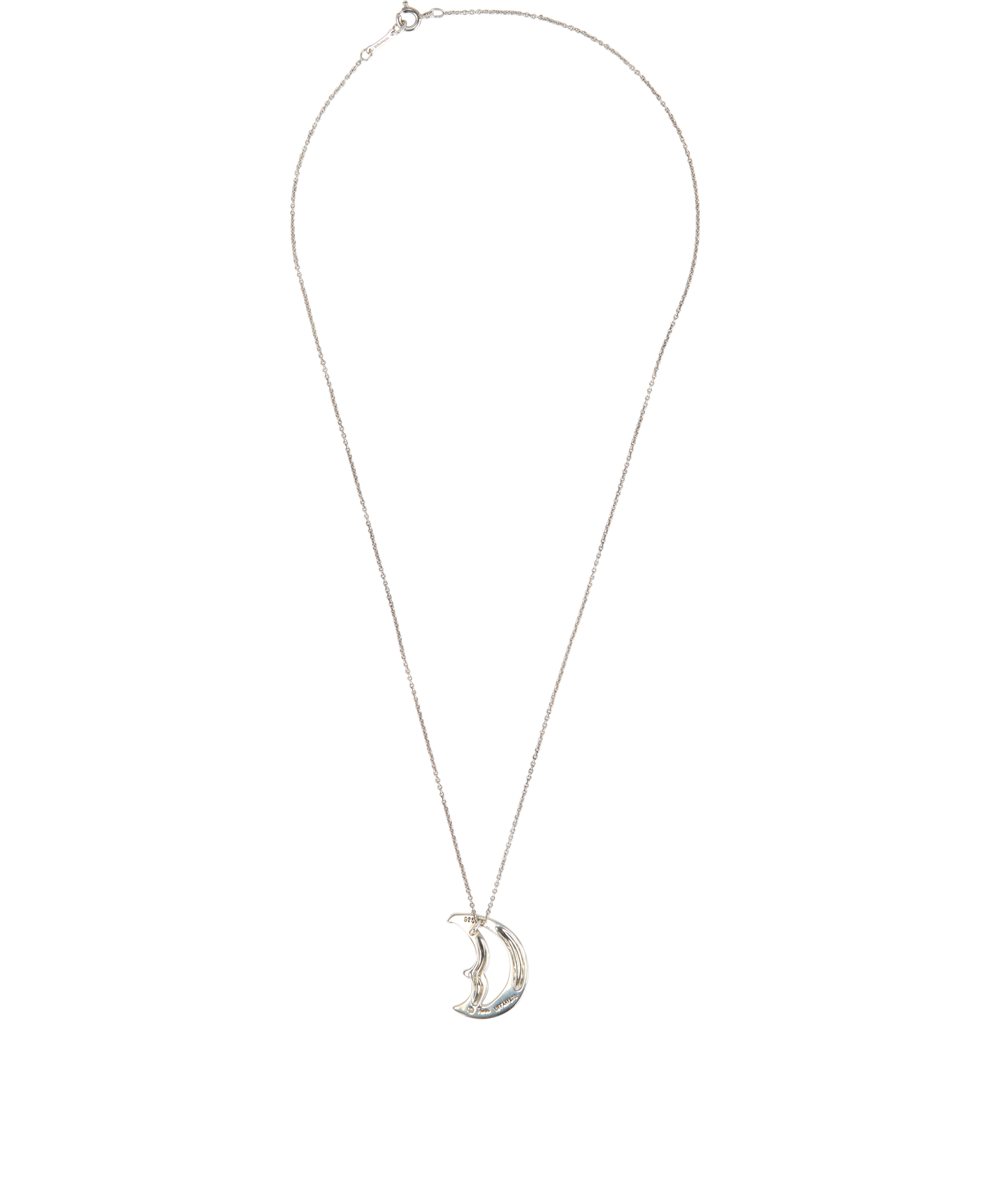 Tiffany & Co Paloma Picasso Crescent Moon Necklace, &pound;140, Jewellery, Silver, Sterling Silver, Back view