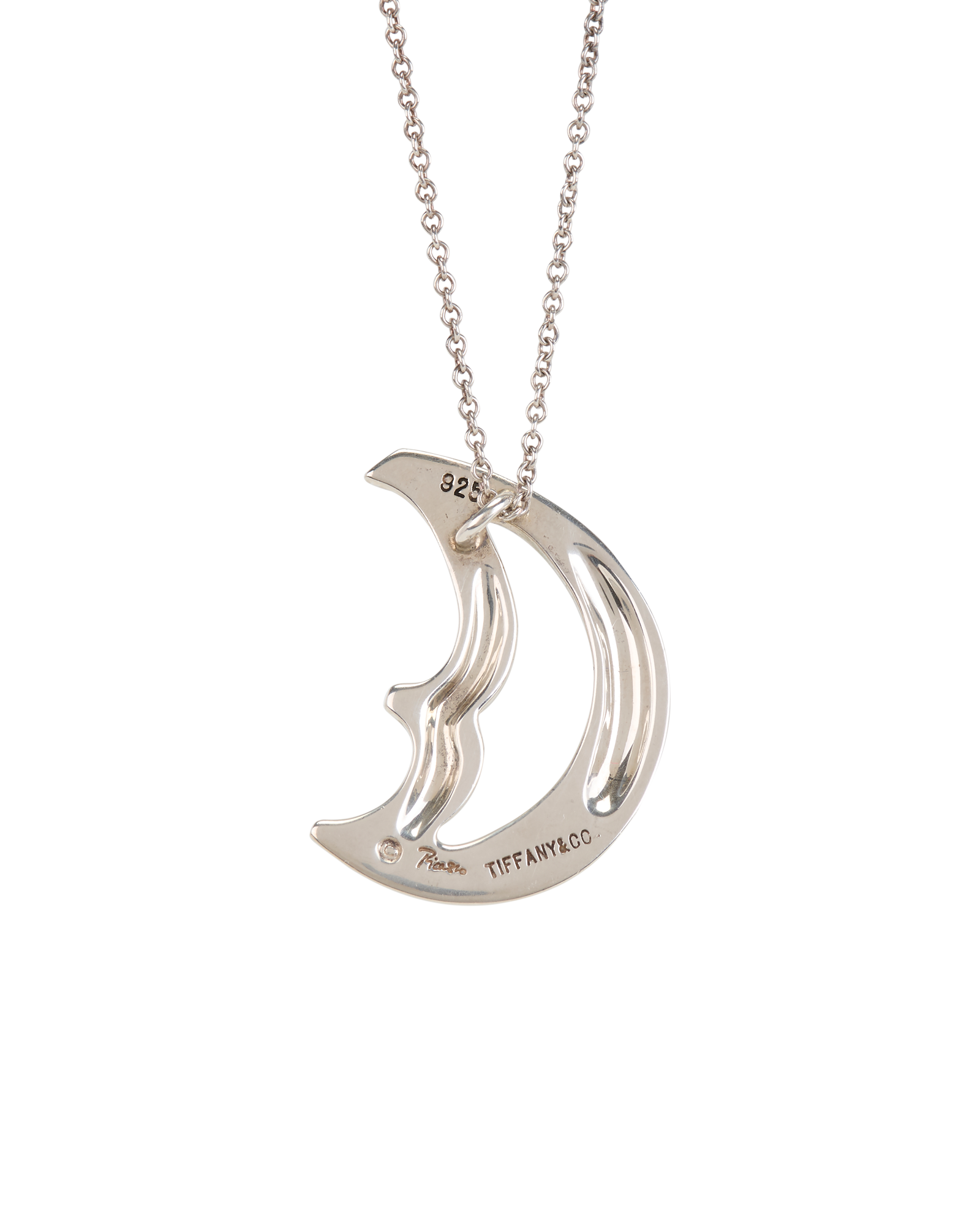 Tiffany & Co Paloma Picasso Crescent Moon Necklace, &pound;140, Jewellery, Silver, Sterling Silver, Other view