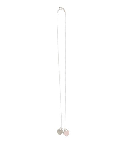 Tiffany Double Heart Tag Pendant Necklace, front view