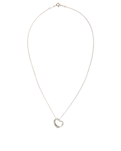 Tiffany & Co Open Heart Necklace, Sterling Silver, DB, 2*
