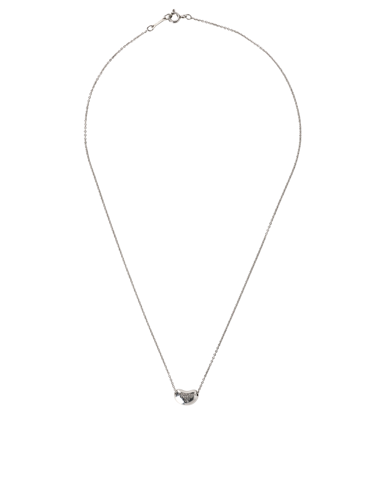 Tiffany Elsa Peretti Bean Pendant Necklace, &pound;195, Jewellery, Silver, Sterling Silver, Back view
