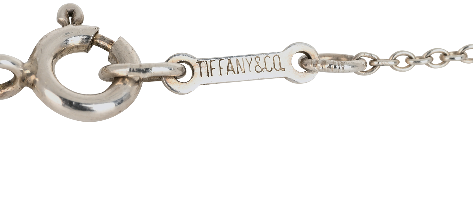 Tiffany Elsa Peretti Bean Pendant Necklace, &pound;195, Jewellery, Silver, Sterling Silver, Other view