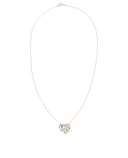 Tiffany & Co Paloma Olive Leaf Heart Necklace, front view