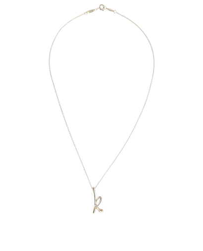Tiffany Elsa Peretti Letter K Necklace, £220, Jewellery, Silver, Sterling Silver, Front view