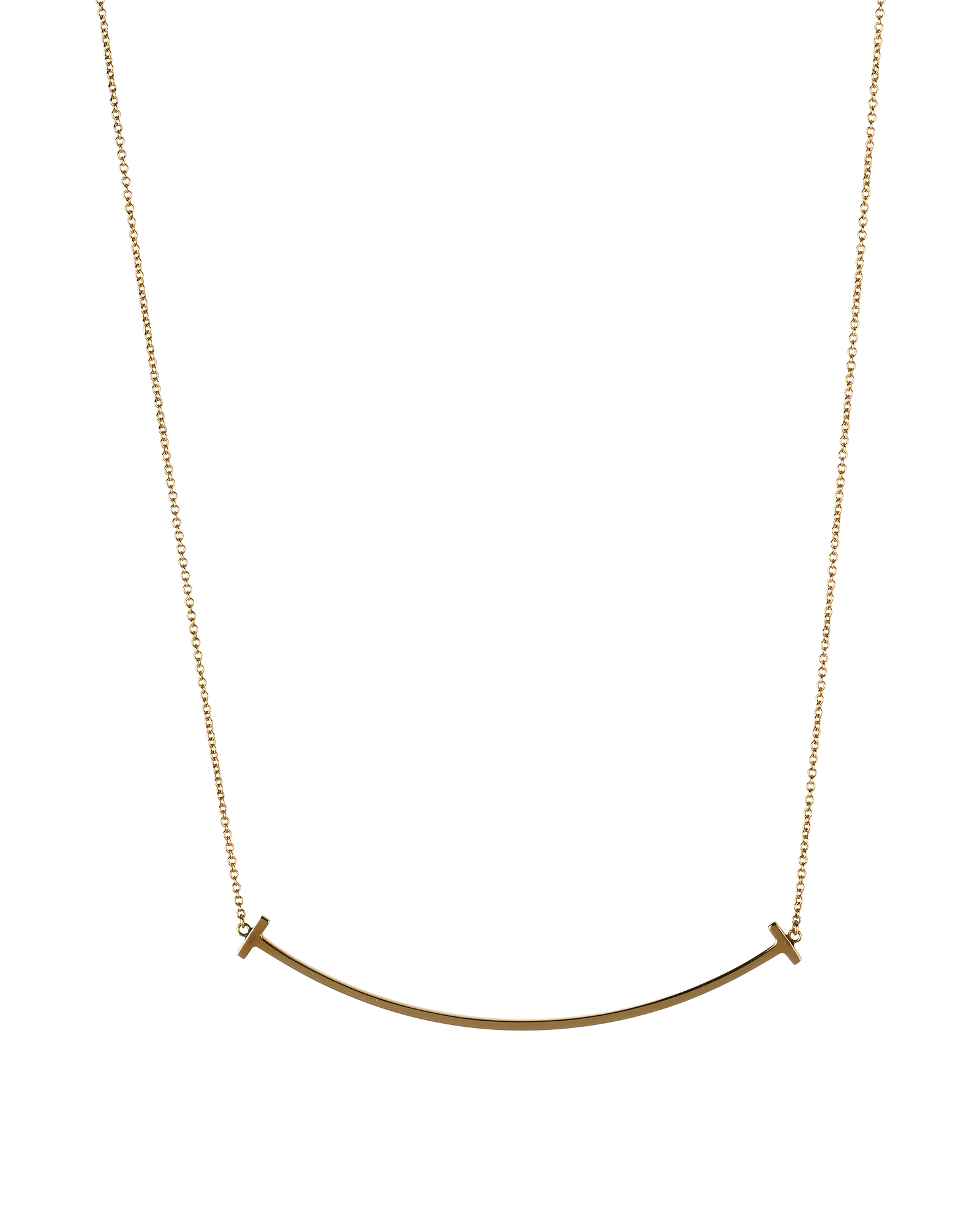 Tiffany & Co Large T Smile Necklace, &pound;950, Jewellery, Gold, Yellow Gold, Other view