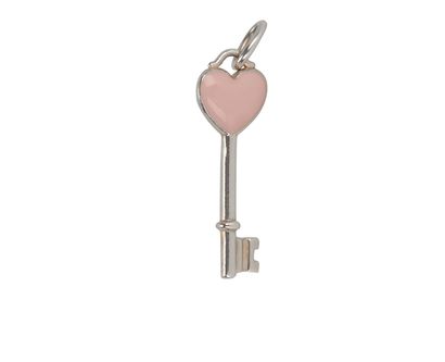 Tiffany Key Heart Pendant Charm, front view