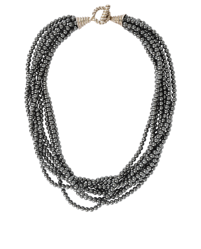 Tiffany & Co Hematite Torsade Necklace, front view