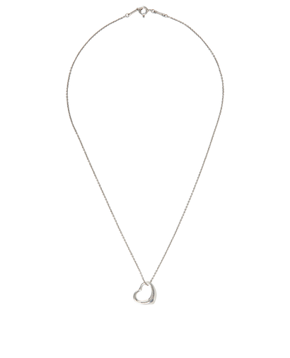 Tiffany & Co Open Heart Pendant Necklace, front view