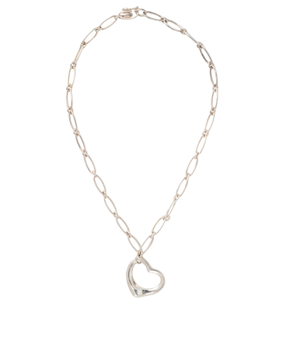 Tiffany & Co Elsa Peretti Open Heart Link Necklace, front view