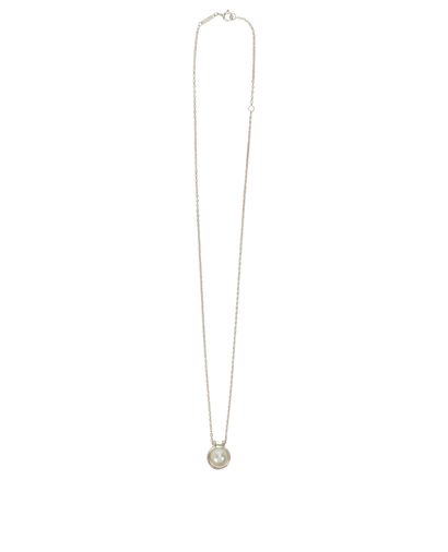 Tiffany Single Pearl & Silver Necklace, front view