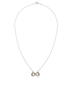 Tiffany Paloma Picasso Double Loving Heart Necklace, Sterling Silver, DB,