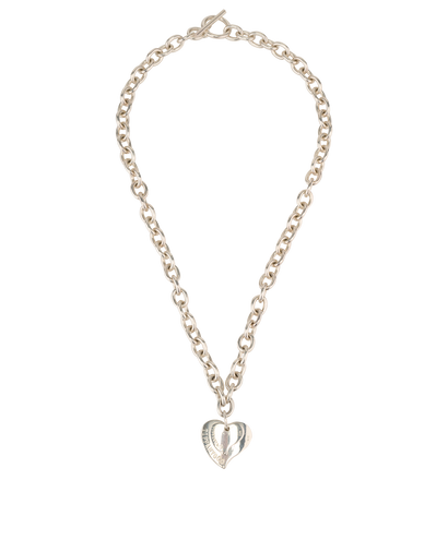 Tiffany & Co Double Heart Toggle Necklace, &pound;350, Jewellery, Silver, Sterling Silver, Front view