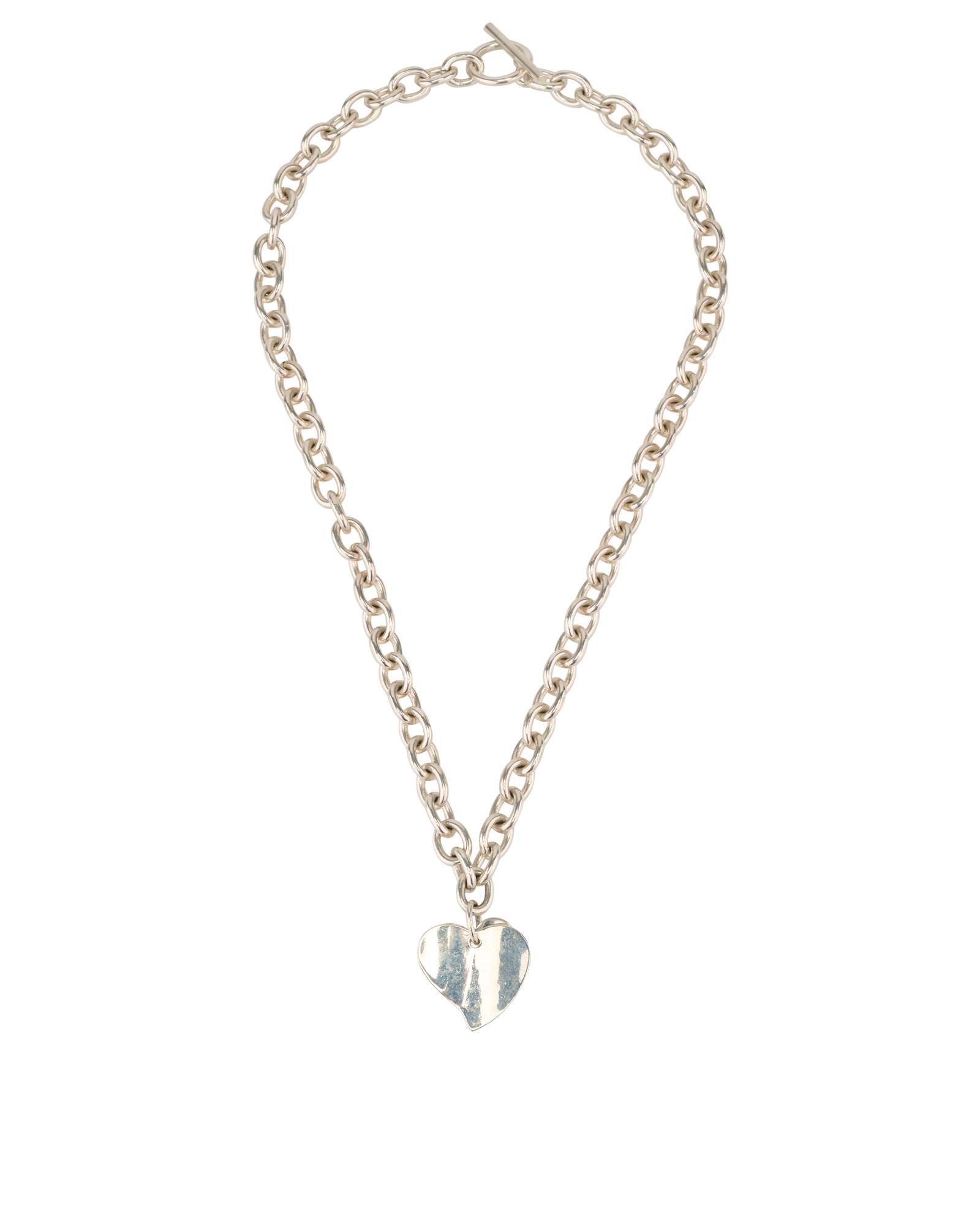 Tiffany & Co Double Heart Toggle Necklace, &pound;350, Jewellery, Silver, Sterling Silver, Back view