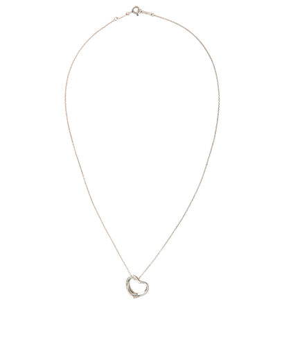 Tiffany & Co Elsa Peretti Open Heart Pendant, &pound;220, Jewellery, Silver, Sterling Silver, Front view