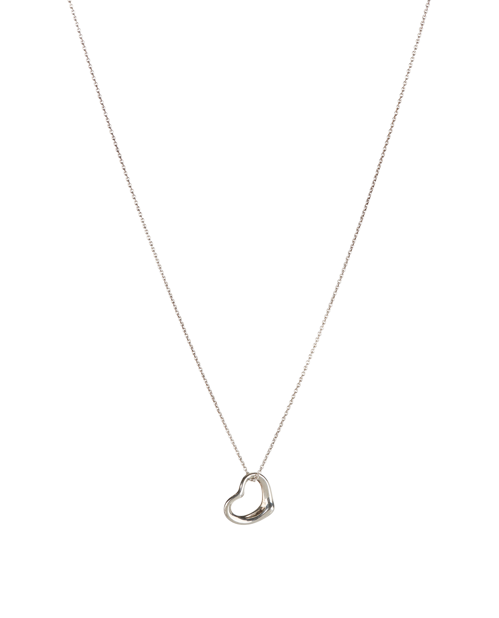 Tiffany & Co Elsa Peretti Open Heart Pendant, &pound;220, Jewellery, Silver, Sterling Silver, Other view