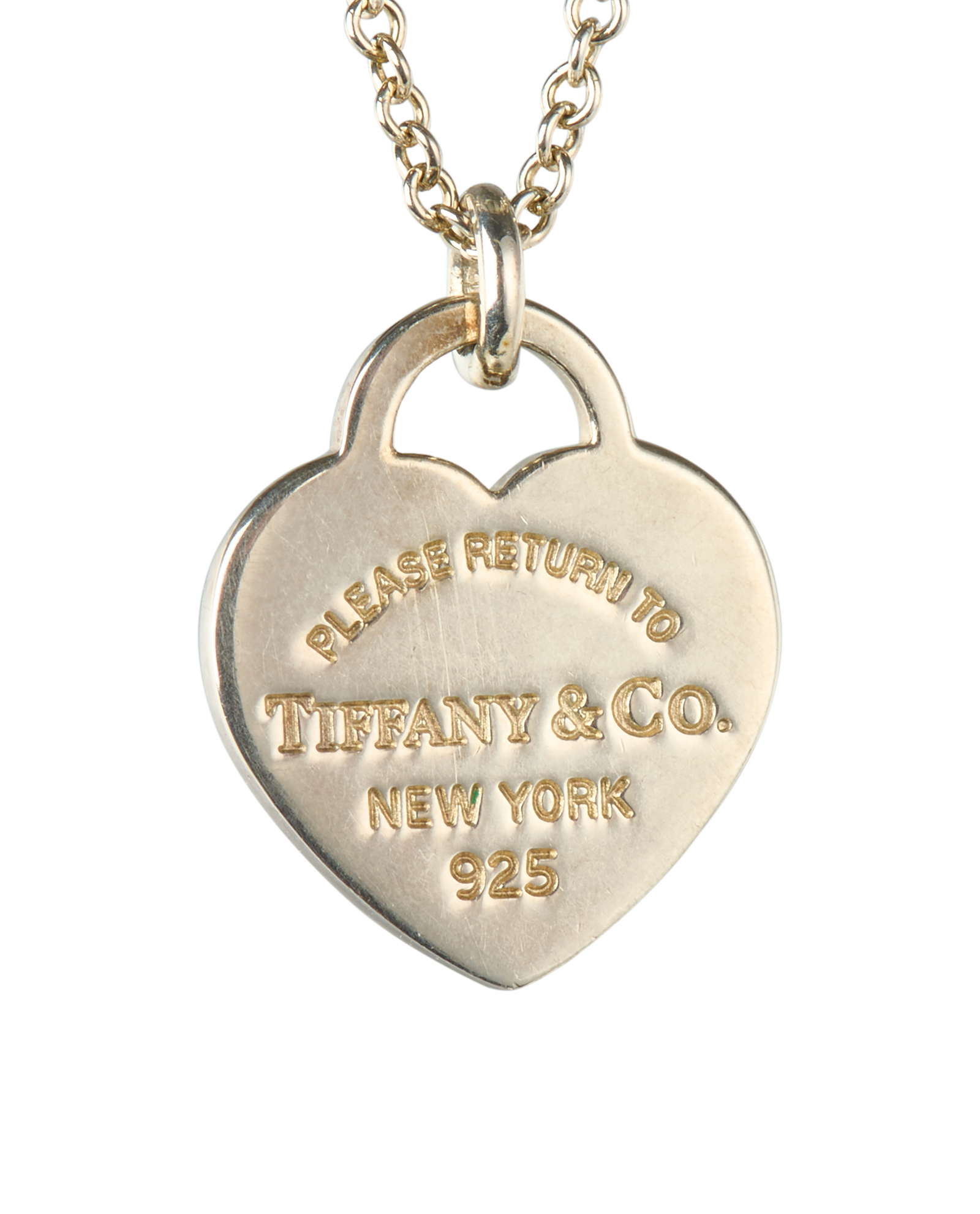 Tiffany RTT Double Heart Necklace, &pound;140, Jewellery, Silver, Sterling Silver, Other view