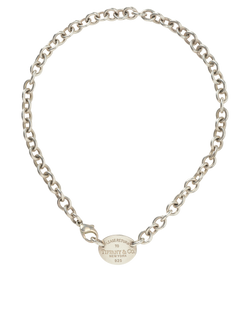 Tiffany Return To Tiffany Oval Tag Necklace, Sterling Silver 925, DB, 2*