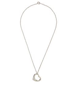 Tiffany & Co Elsa Peretti Open Heart Necklace, Silver 925, DB, 2*