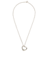 Tiffany & Co Elsa Peretti Open Heart Necklace, &pound;180, Jewellery, Silver, Silver, Back view