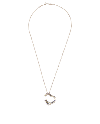 Tiffany & Co Elsa Peretti Open Heart Necklace, &pound;250, Jewellery, Silver, Sterling Silver, Front view