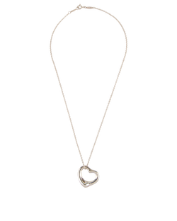 Tiffany & Co Elsa Peretti Open Heart Necklace, Sterling Silver, MIS, DB, 3