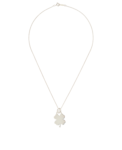 Tiffany & Co Clover Leaf Pendant and Chain, front view