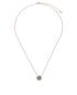 Tiffany T Diamond & Turquoise Circle Pendant Necklace, front view